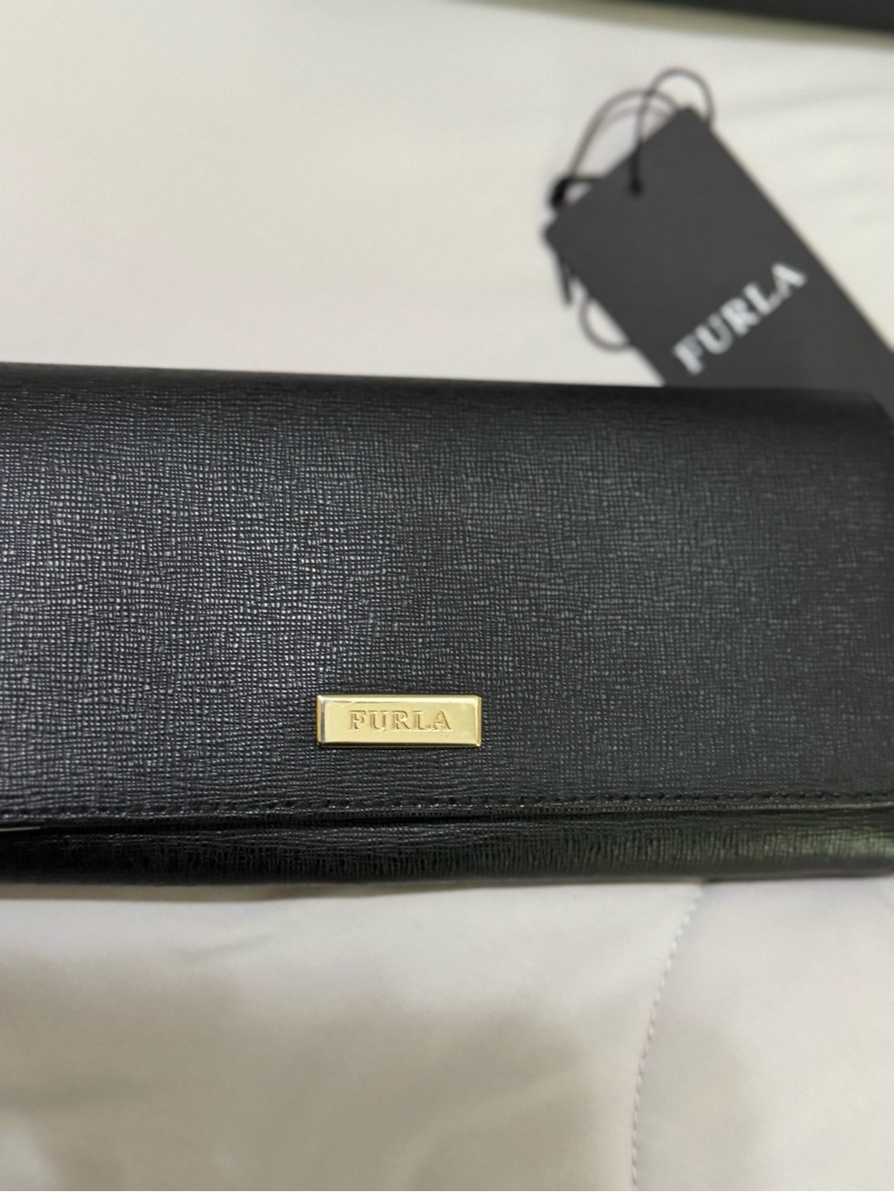 Furla black leather wallet